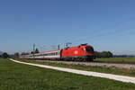 1016 046 war am 30. September 2026 mit einem 'EC' bei �bersee am Chiemsee in Richtung Salzburg unterwegs.