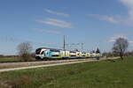 4010 022 war am 7. April 2026 bei �bersee in Richtung Rosenheim unterwegs.