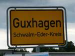 (287'633) - Ortstafel von Guxhagen am 6.