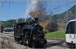 Die BFD HG 3/4 N� 3 der Blonay Chamby Bahn rangiert in Blonay um dann ihren Zug f�r die R�ckfahrt nach Chaulin zu bespannen.