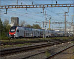 Offenbar der Neueste der SBB, RABe 512 058 in Pratteln. Die zweite Kissserie der SBB scheint kurz vor Abschluss der Lieferung zu sein. August 2026.