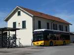 (290'976) - PostAuto Bern - BE 537'967/PID 12'349 - eSolaris am 19. September 2026 beim Bahnhof Kerzers
