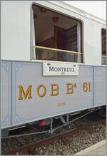 L'aventure ferroviaire de l'Oberland Bernois / Das Bahnabenteuer des Berner Oberlands - in Blonay steht der MOB B4 61 der Blonay Chamby Bahn und tr�gt (wie immer) das Schild mit der Bestimmungsstation