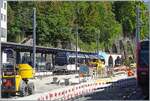 Endlich fahren wieder CEV MVR Z�ge nach Vevey, trotzt allzu vielen SEV Perioden am Abend, doch wie man sieht, sind die Arbeit noch nicht abgeschlossen.