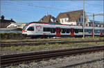 RABe 521 030 'Republique et Canton Jura' in Pratteln. August 2026.