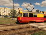 TW (Tramwaje Warszawskie sp. z o.o.) tram Nummer 12 Konstal 13N Baujajr 1962. Kijowska, Warschau 11-08-2025.

TW (Tramwaje Warszawskie sp. z o.o.) tram 12 Konstal 13N bouwjaar 1962. verbouwd als werktram. Kijowska, Warschau 11-08-2025.